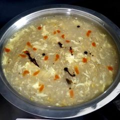 A picture of Chicken corn soup.