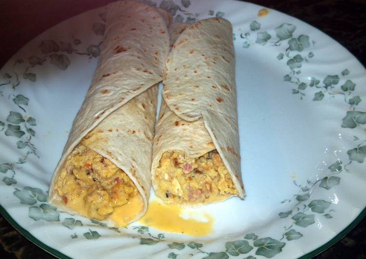 Steps to Make Super Quick Homemade Bachelor Breakfast Burrito