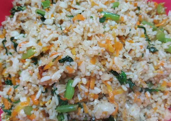 Cara Gampang Menyiapkan Nasi Goreng Sayur Vegetable Simpel Mudah Murah dan Lezat, Enak Banget
