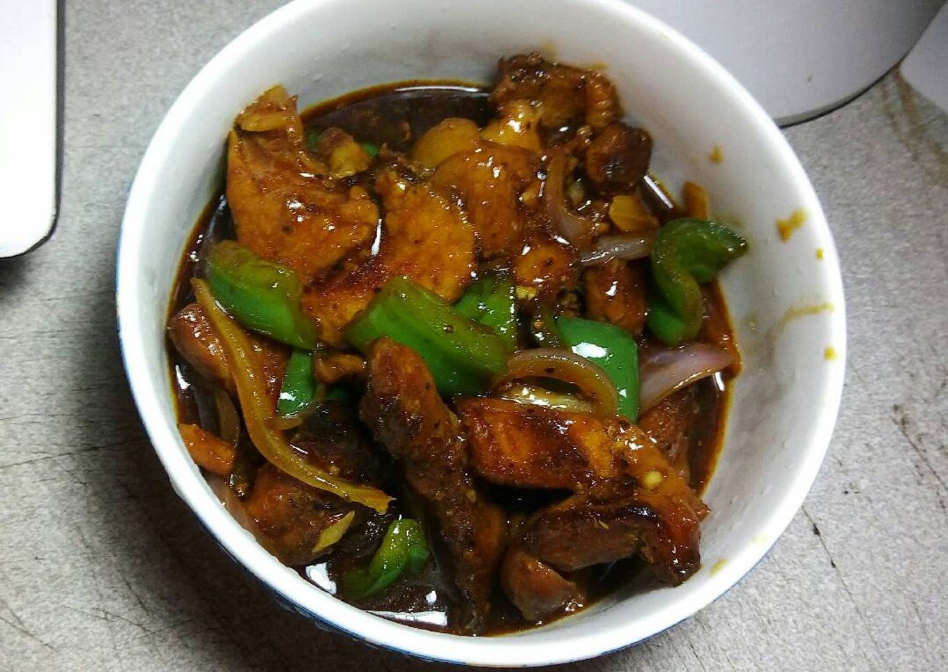 Black Pepper Pork with Bell Pepper