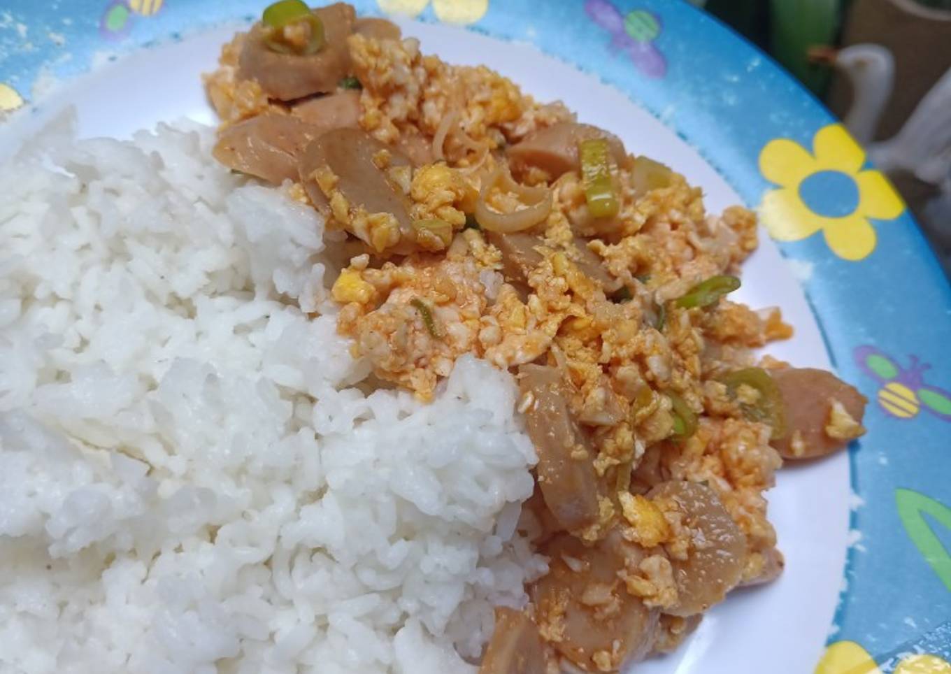 Nasi Gila Ayam Cincang Sosis Bakso