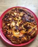 Eggy bread with sweet pepper and tomato