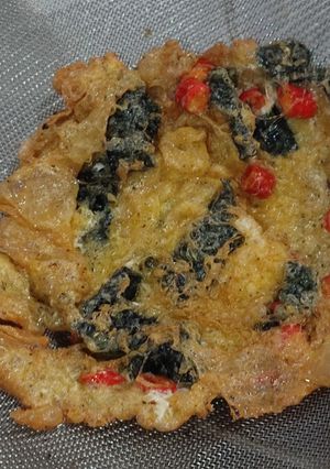 Foto resep Telur dadar keriting Nori cabai lada hitam