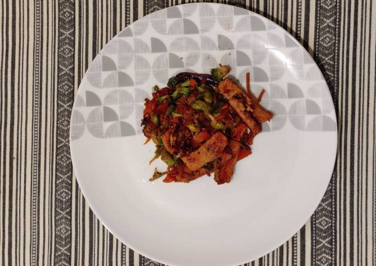 Recipe of Super Quick Homemade One Pot Pork with Mixed Veggies