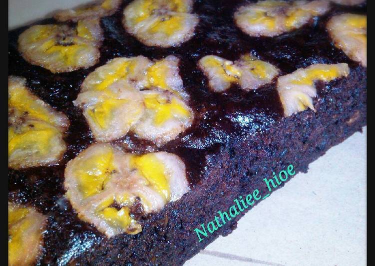 Proses Membuat Brownies pisang cokelat, bisa d kukus ato d panggang, legitt n nyoklat, Bisa Manjain Lidah