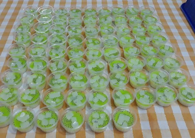 Milky Puding Melon Selasih
