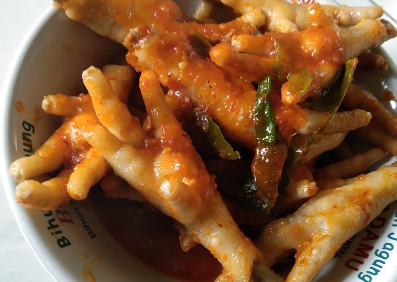 Ceker pedas daun jeruk