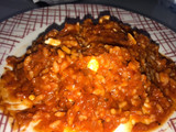 Arroz con huevo y tomate