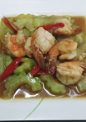 รูปของ มะระผัดใส่กุ้ง