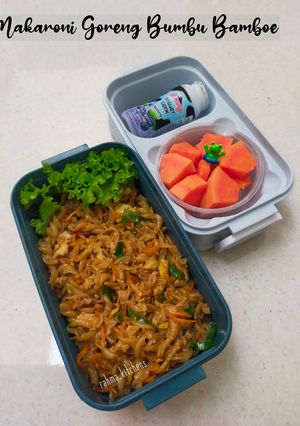 Foto resep Makaroni Goreng Bumbu Bamboe_Bekal Sekolah