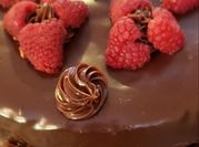 A picture of chocolate mousse cake