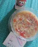 Chicken noodles corn soup