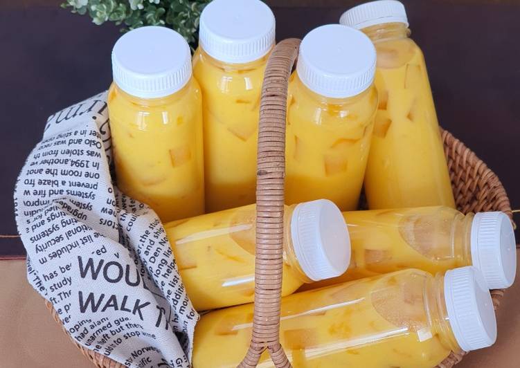 urutan  Ice Mango Jelly Jadi, Enak Banget