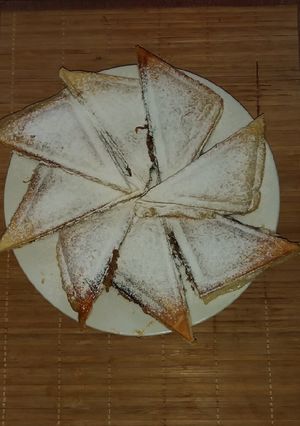 Almás sütemény melegszendvicssütőben recept fotója