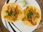 A picture of sheet pan fajitas