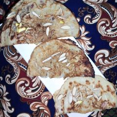Meetha chila on tawa A picture of Meetha chila on tawa.