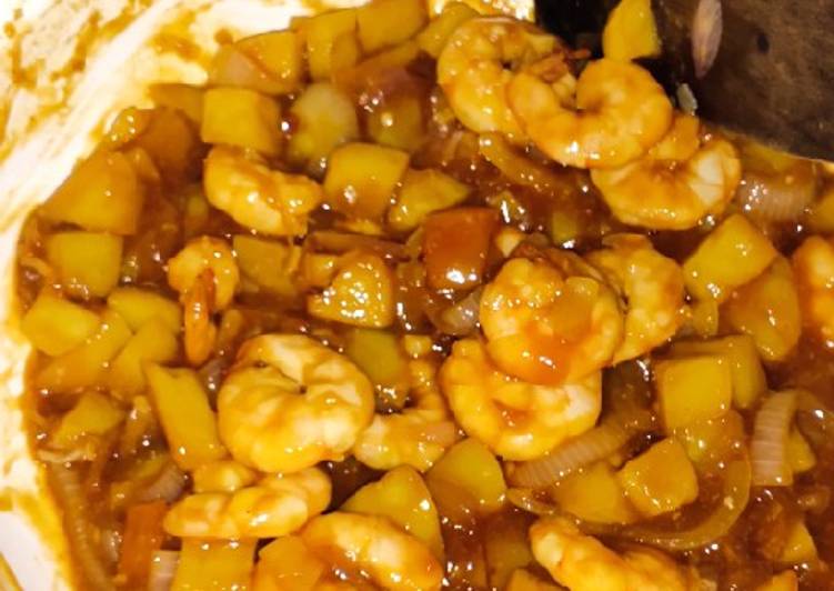 Udang Kentang Asam Manis