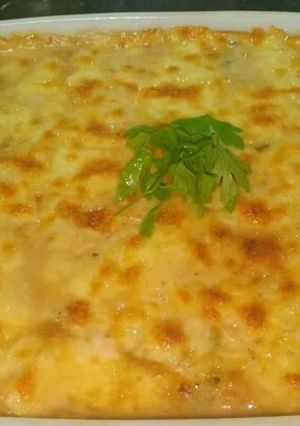 صورة لوصفة صينية البروكلي بالفراخ والبشاميل خطيرة 😋😋😋