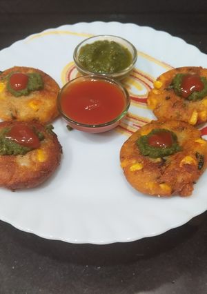 A picture of Corn Potato Cutlets.
