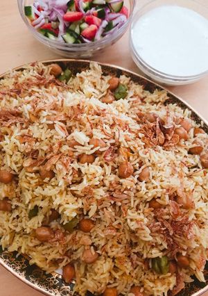 A picture of Chola pulao.