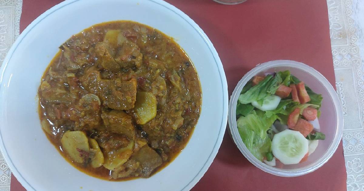 Mutton potato onion masala Recipe by Nargis shaikh Shaukat Cookpad