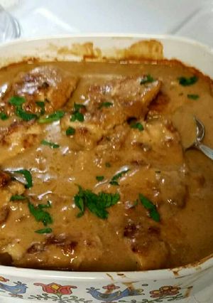 A picture of My Mom's Sinful Chicken.