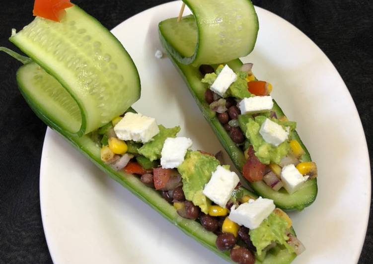 Steps to Prepare Favorite Mexican Cucumber Boat Salad