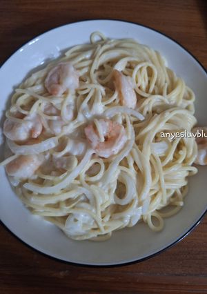 Foto resep 361. Creamy Garlic Prawn Pasta
