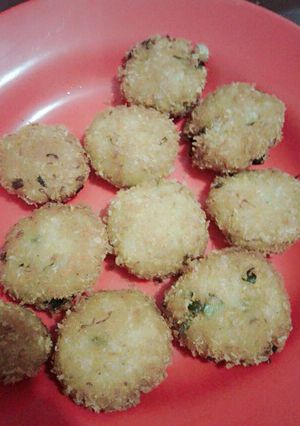 Foto resep Perkedel kentang + nasi jagung