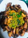 กุ้งหัวนัว”ผัดผงกะหรี่ ไร้เทียมทาน”