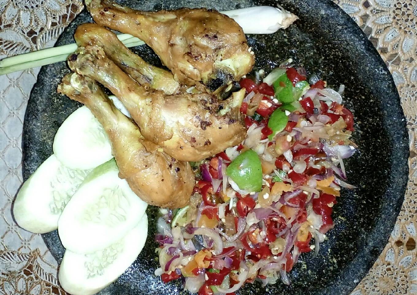 3. Panggang lengkuas dengan samba