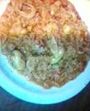 Arroz con Calamares y mejillones