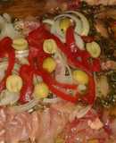 Supremas de pollo al horno con mojo y papas a la leche