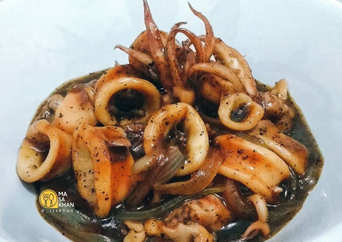 Cumi dengan lada hitam