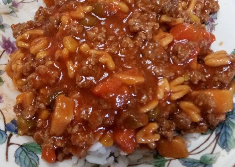 Recipe of Super Quick Homemade Nikki&#39;s Beef Stew Over Rice