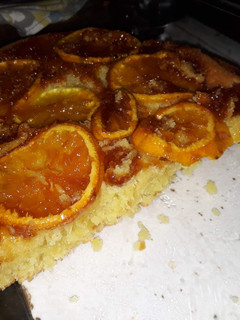 Una foto de Torta vegana de naranjas