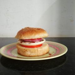 Sunny sideup egg burger A picture of Sunny sideup egg burger.