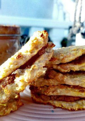 Foto principal de Galletas de avena y plátano rellenas de Nutella casera