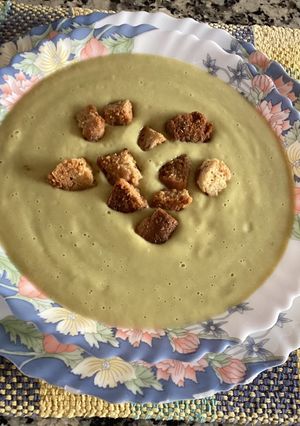 Una foto de Crema de calabacín