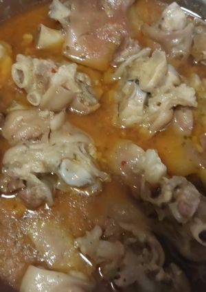 Una foto de Manitas cerdo en salsa