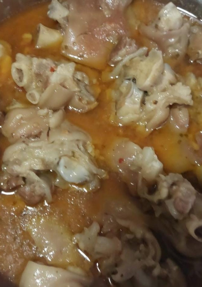 Una foto de Manitas cerdo en salsa