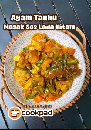 Gambar Ayam Tauhu Masak Sos Lada Hitam