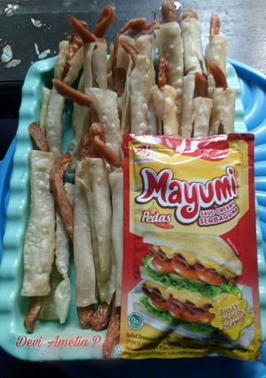 Foto resep 3^ Sosis Pangsit Gulung Simple