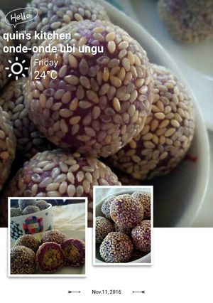 Foto resep Onde-onde ubi ungu yang lembut