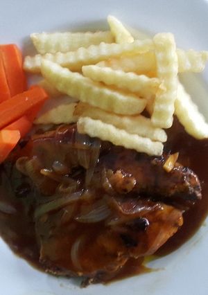 Foto resep Steak tuna with barberque sauce