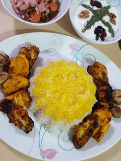 عکسی از دستور جوجه کباب روی گاز