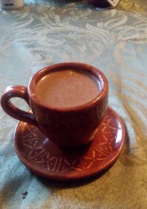 Una foto de Atole de avena con chocolate