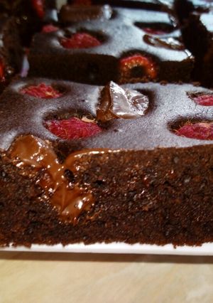 Csokis-málnás Brownie recept fotója