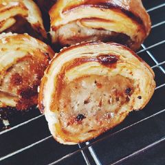 A picture of Caramelised Onion Sausage Rolls.
