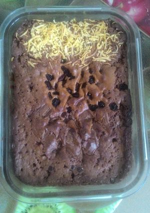 Foto resep Brownies toping keju coklat dan kismis